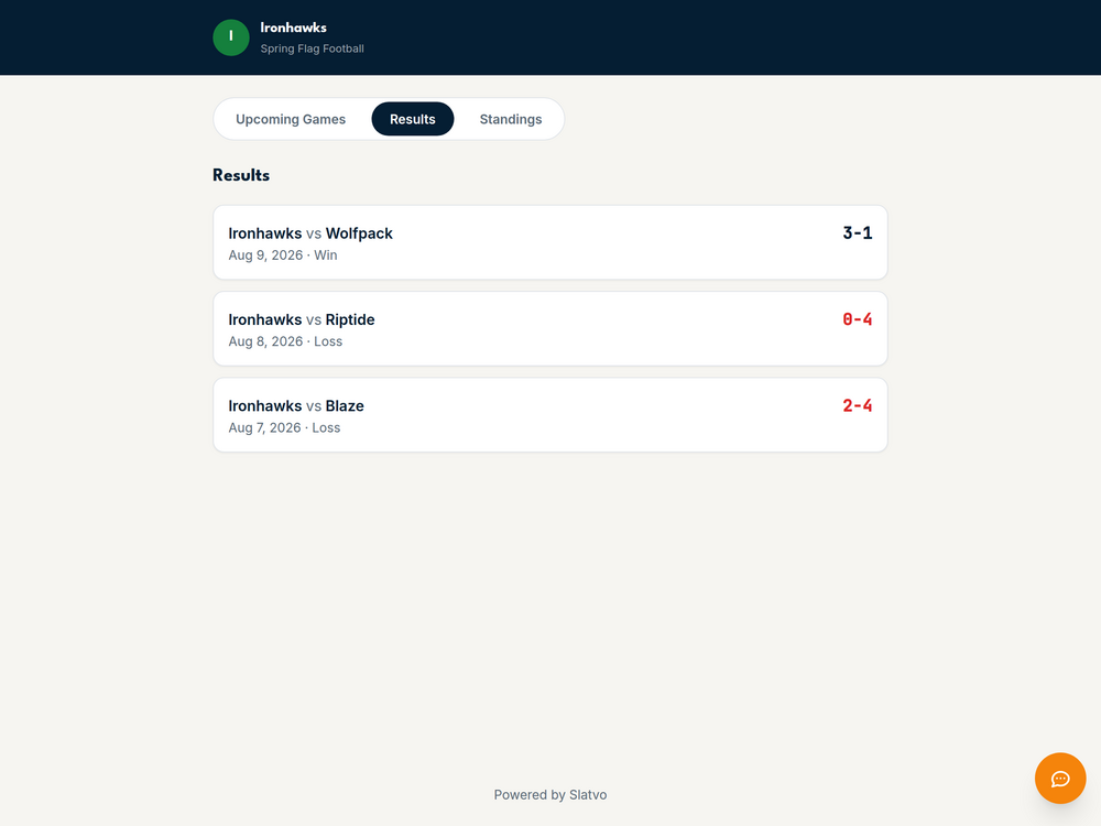 Parent Portal in the Slatvo dashboard
